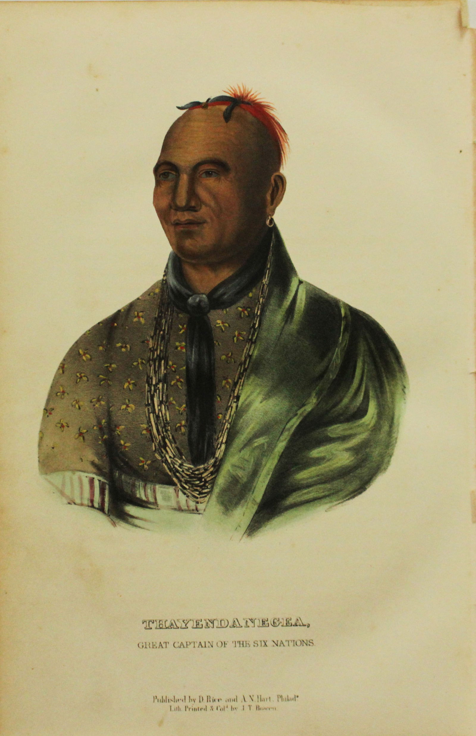 Charles Bird King - Thayendanedgea Great Captain of the Six Nations: Artist: Charles Bird KingTitle: Thayendanedgea Great Captain of the Six NationsYear: 1858Dimensions: 10 1/2in. by 6 3/4in.Edition: From the Rare Limited EditionPublisher: D. Rice and A.N. Hart