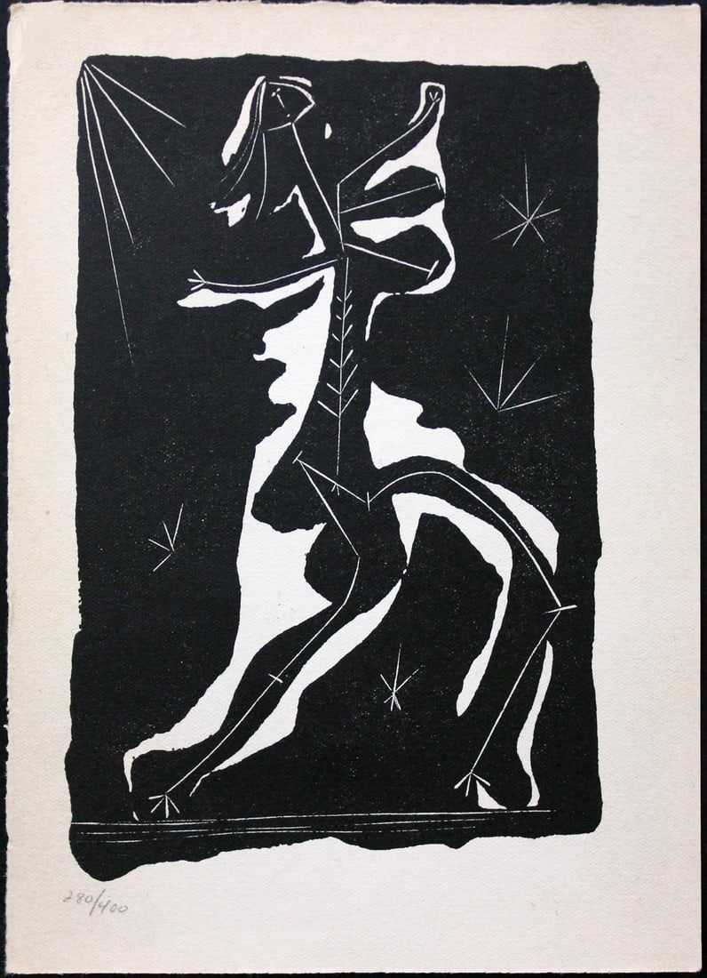Pablo Picasso - The Dancer: Artist: Pablo Picasso Title: The Dancer Year: 1942 Dimensions: 7.5in. by 5.5in. Edition: From the rare limited edition of 420 Publisher: Editions Jeanne Bucher;
