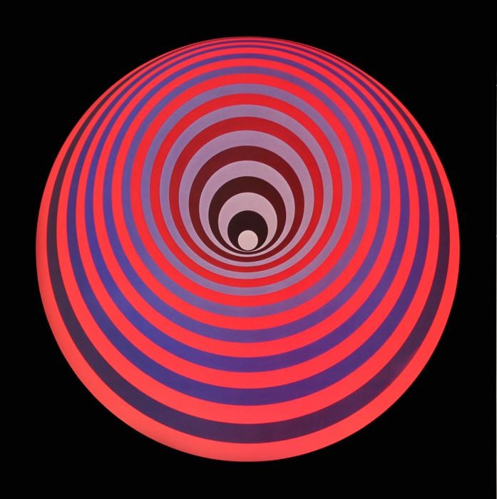 Victor Vasarely - Oerveng: Artist: Victor VasarelyTitle: OervengYear: 1974Dimensions: 16 1/8 x 16 1/8 in.Edition: From the Rare Limited EditionPublisher: Editions du Griffon NeuchatelSuite: Progressions 3Medium: Serigraph on