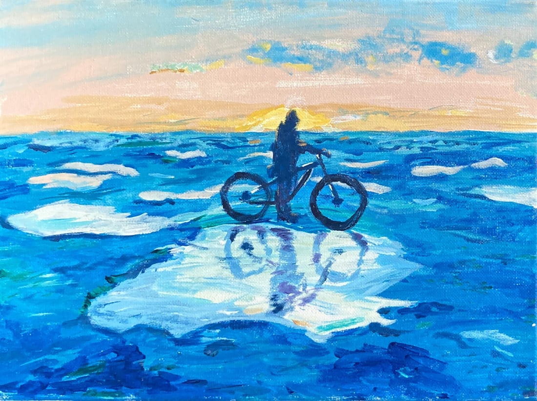 Barry Schechter - Anchored in Anchorage: Artist: Barry SchechterTitle: Anchored in AnchorageYear: 2015Dimensions: 9in. by 12in.Edition: Unique Original One of a Kind ArtworkMedium: Acrylic on CanvasCondition: ExcellentSignature Details: