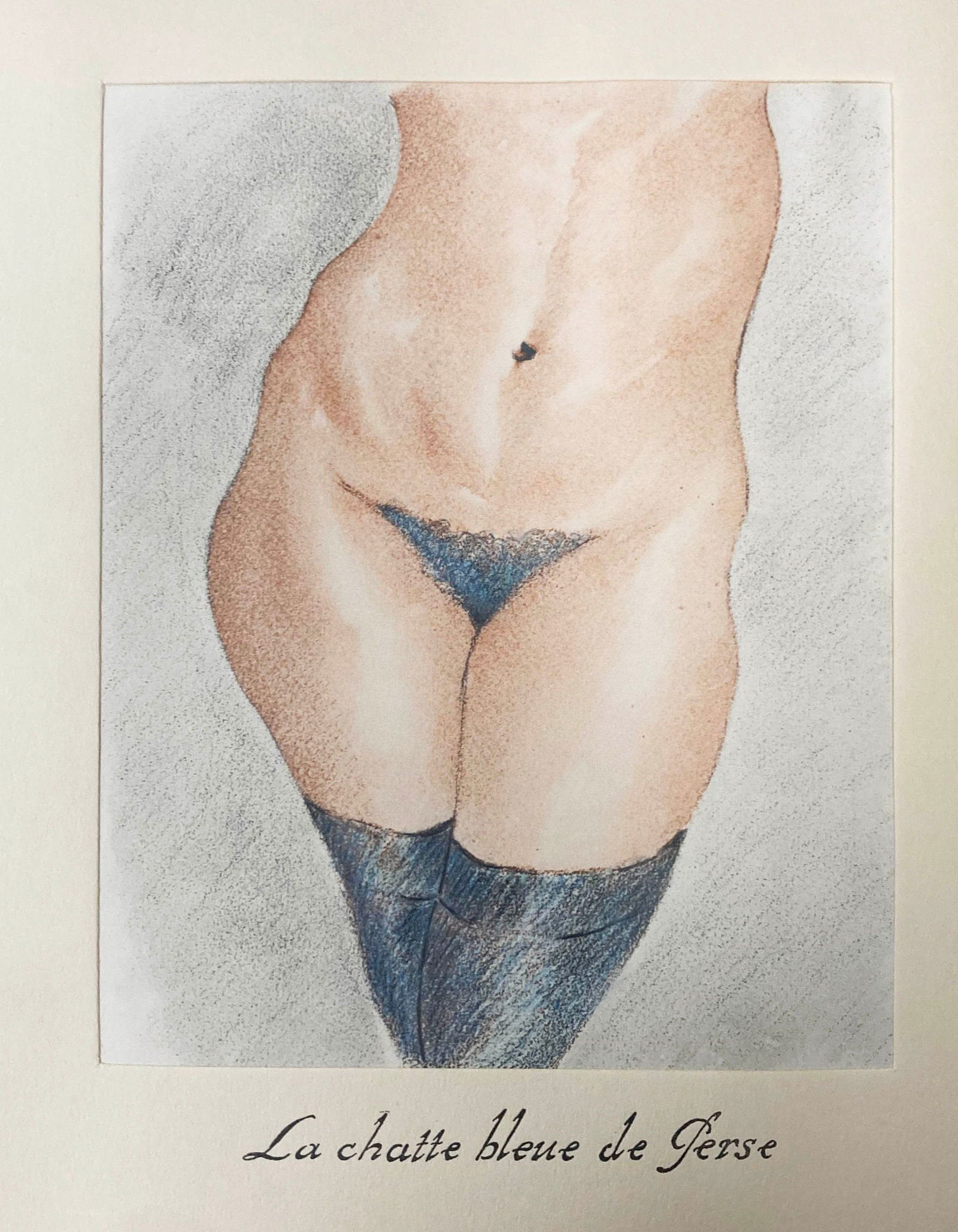 Edouard Chimot - Le Chatte Bleue de Perse: Artist: Edouard Chimot Title: Le Chatte Bleue de Perse Year: 1932 Dimensions: 6 1/4in. by 8in. Edition: From the rare limited edition of 250 Suite: Les Chats