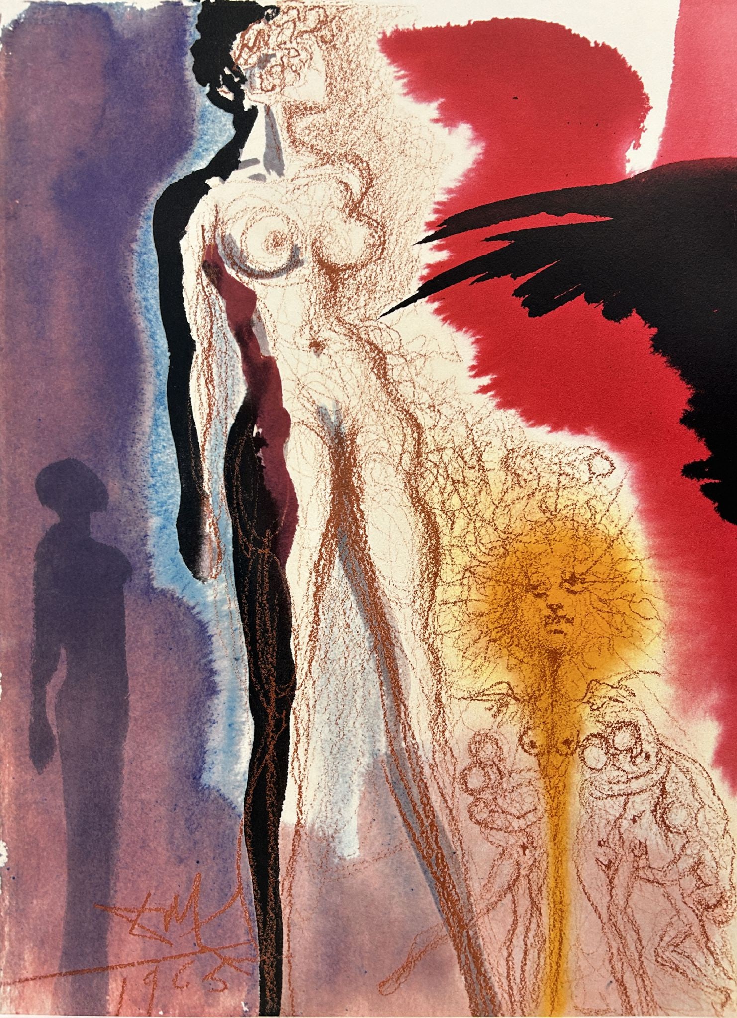 Salvador Dali - Lots Wife Turned Into A Statue Of Salt (from Biblia Sacra): Artist: Salvador DaliTitle: Lots Wife Turned Into A Statue Of Salt (from Biblia Sacra)Year: 1969Dimensions: 19 x 13 3/4 in.Edition: from the rare Limited Edition of 1499Publisher: Rizzoli Editions,