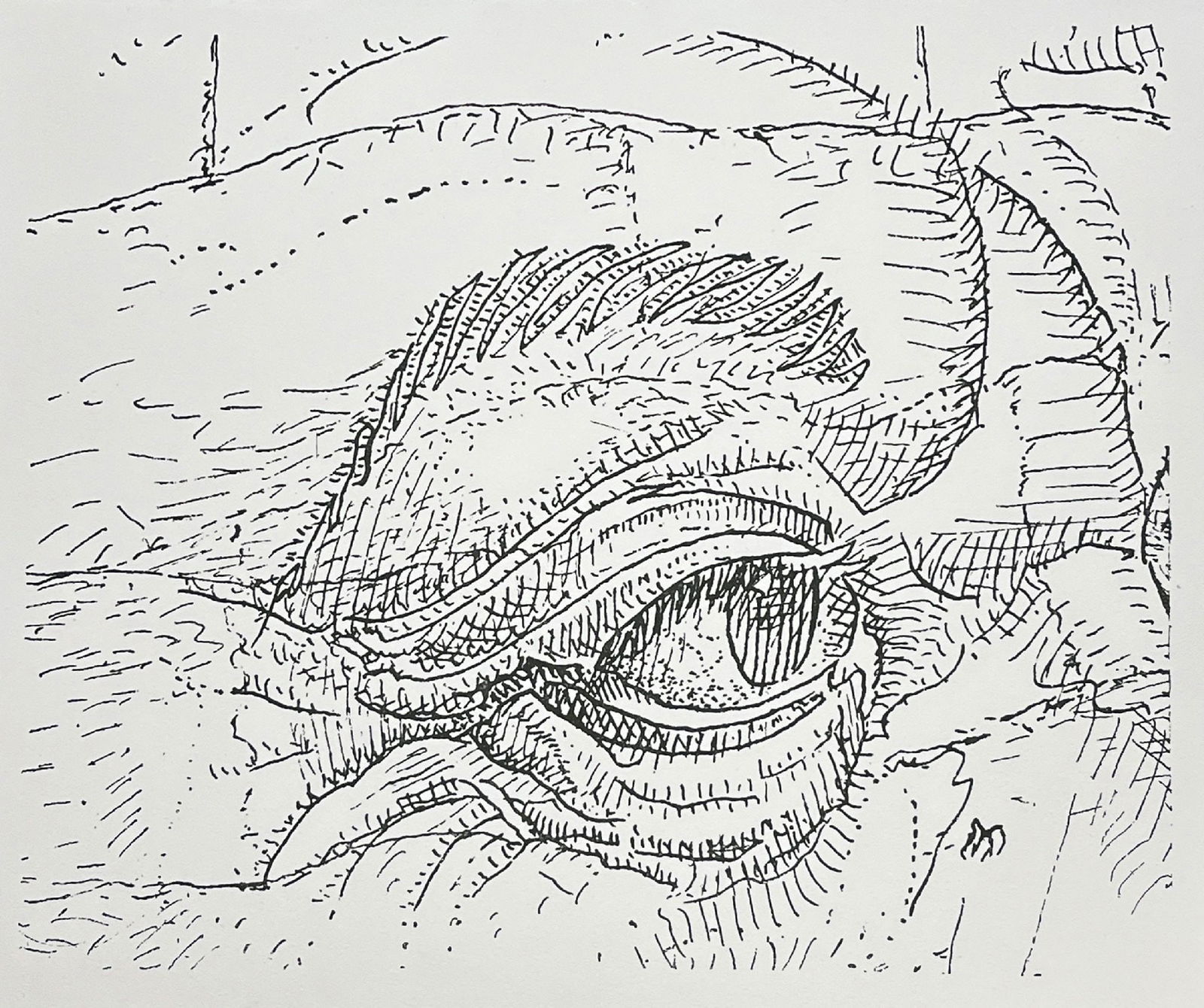 Man Ray - Untitled (Eye): Artist: Man RayTitle: Untitled (Eye)Year: 1937Dimensions: 11 x 8 3/4 in.Edition: From the Rare Limited EditionPublisher: Jean Bucher ParisSuite: Les Mains LibresMedium: Lithograph on PaperCondition: