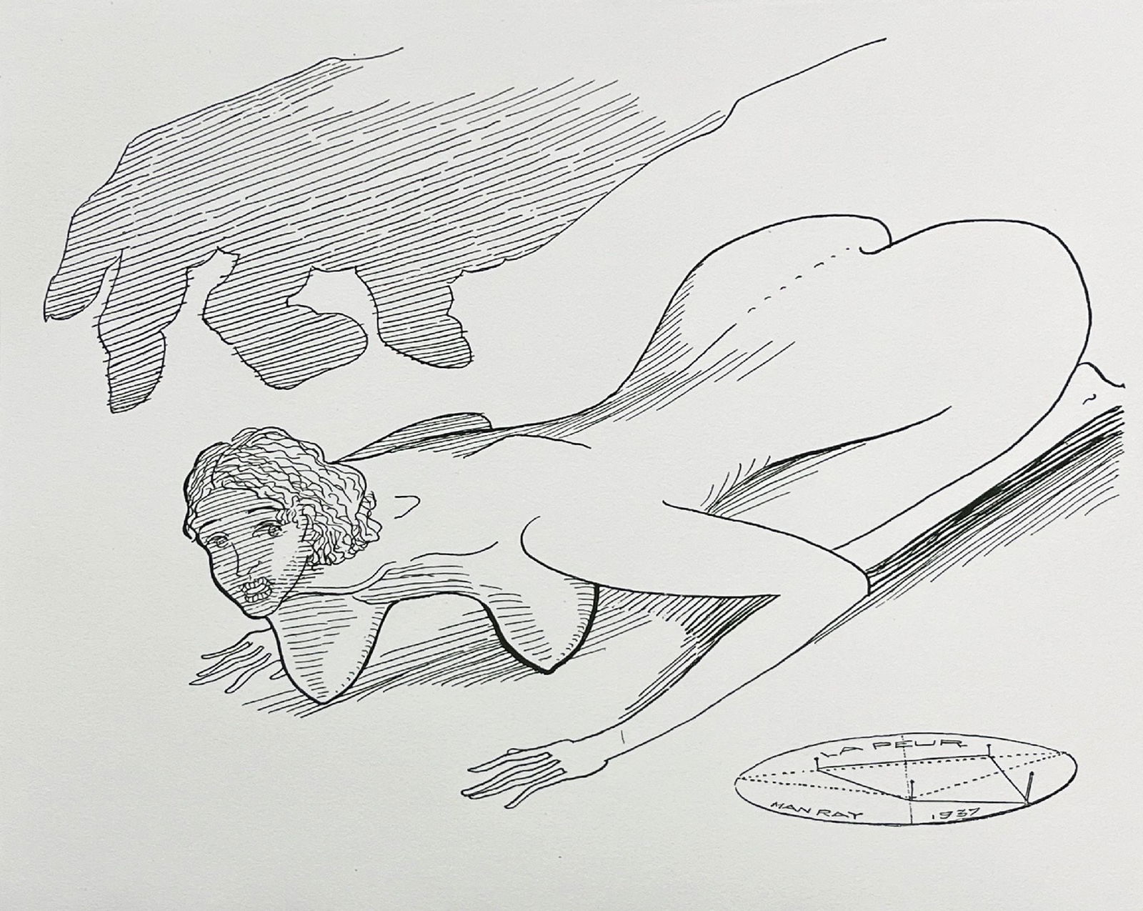 Man Ray - Untitled VI (Nude on Floor): Artist: Man Ray Title: Untitled VI (Nude on Floor) Year: 1937 Dimensions: 11 x 8 3/4 in. Edition: From the Rare Limited Edition Publisher: Jean Bucher Paris