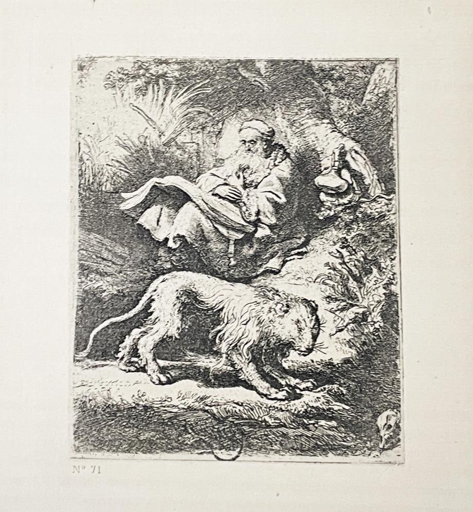Rembrandt van Rijn - Saint Jerome Lisant Au Pied Dun Arbre (After) (1 of 1)