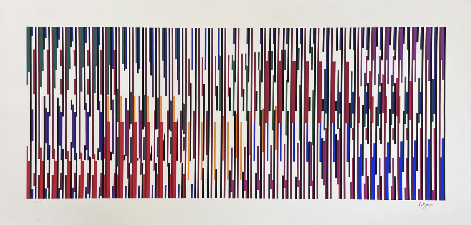 Yaacov Agam - Homage To Johann Sebastian Bach (II): Artist: Yaacov Agam Title: Homage To Johann Sebastian Bach (II) Year: 1972 Dimensions: 40 x 19 in. Edition: Numbered From the edition of 99 Suite: Homage To Jo