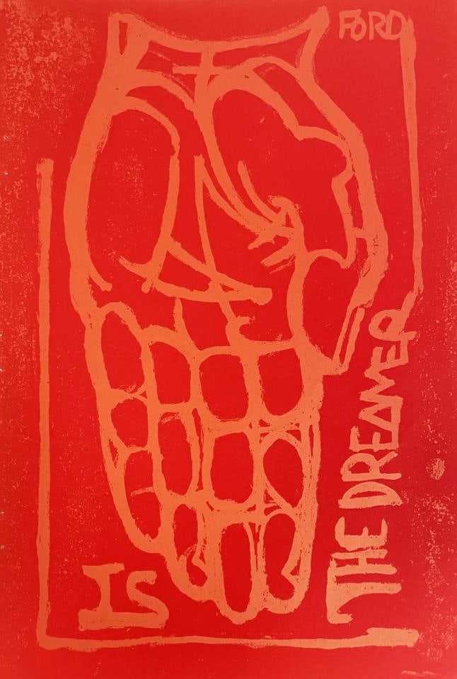 B.F. Ford - Untitled Etching III: Artist: B.F. FordTitle: Untitled Etching IIIYear: 1959Dimensions: 7in. by 10in.Edition: From the rare limited editonPublisher: Polemic SocietyMedium: Original Relief Etching on PaperCondition: