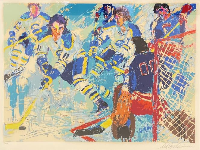 Leroy Neiman - French Connection: Artist: Leroy NeimanTitle: French ConnectionYear: 1977Dimensions: 35 1/4in. by 42 1/4in.Edition: Numbered From the rare limited edition of 196Medium: Original serigraph in colors on paperCondition: