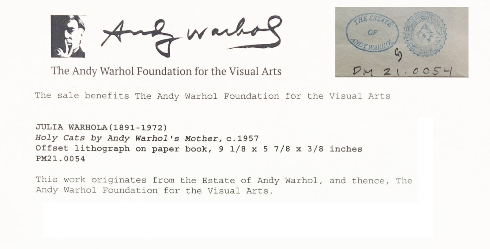 Andy Warhol - Dedication Page - 2