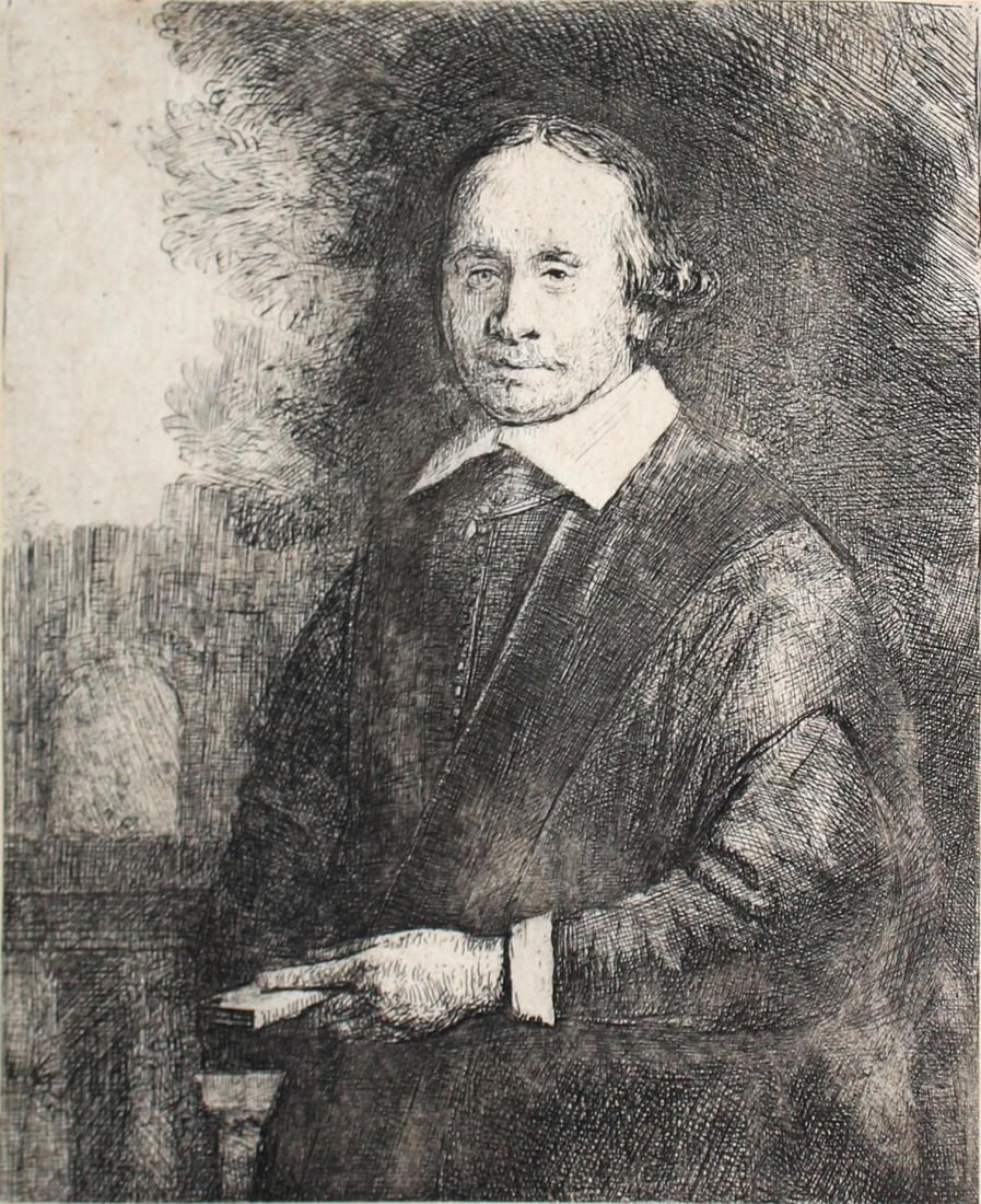 Rembrandt van Rijn - Jan Antonides von der Linden: Artist: Rembrandt van Rijn Title: Jan Antonides von der Linden Year: c. 1826 Dimensions: 4 3/4in. by 4in. Edition: From the rare limited edition Suite: A Collection of Orig