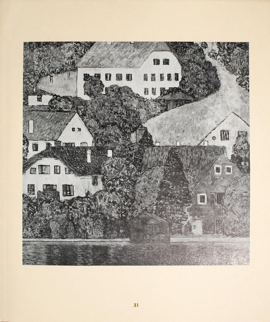 Gustav Klimt (After) - Landfchaft: Artist: Gustav Klimt (After)Title: LandfchaftYear: 1920Dimensions: 11.5in. by 9.5in.Edition: From the rare limited edition of 500Suite: Gustav Klimt by Max EislerMedium: Offset lithograph on card