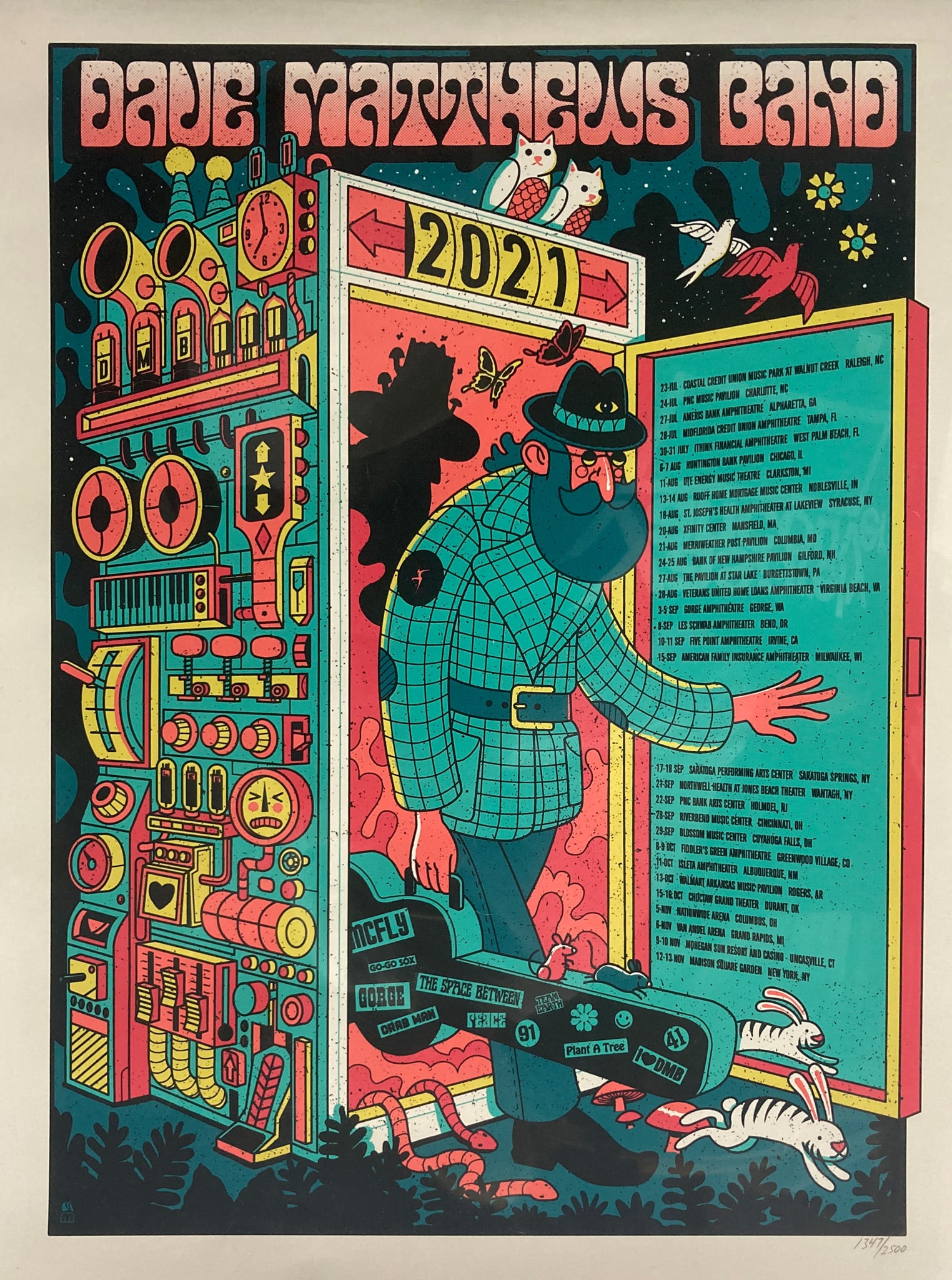 Methane Studios - Dave Matthews Band 2021 Tour Poster (1 of 1)