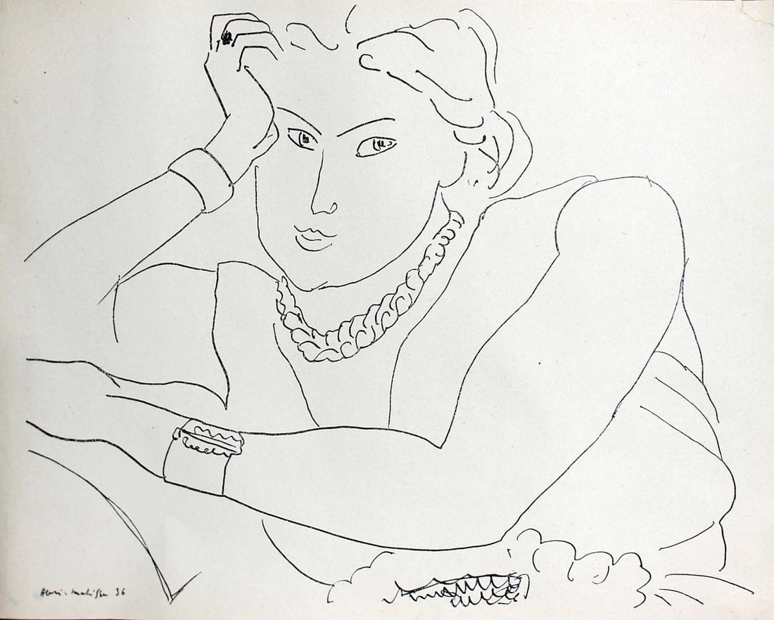 Henri Matisse (After) - Untitled from Cahiers d Art: Artist: Henri Matisse (After) Title: Untitled Year: 1936 Dimensions: 11in. by 8.5in. Edition: From the rare limited edition Publisher: Editions Cahiers D'Art Pa