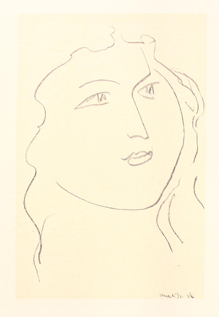 Henri Matisse (After) - Portrait 10 (Double Sided Single Sheet) - 2