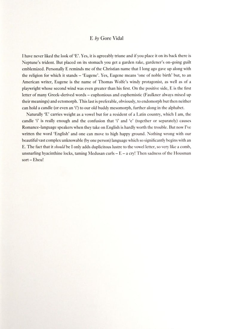 David Hockney - Letter E from "Hockney - 2