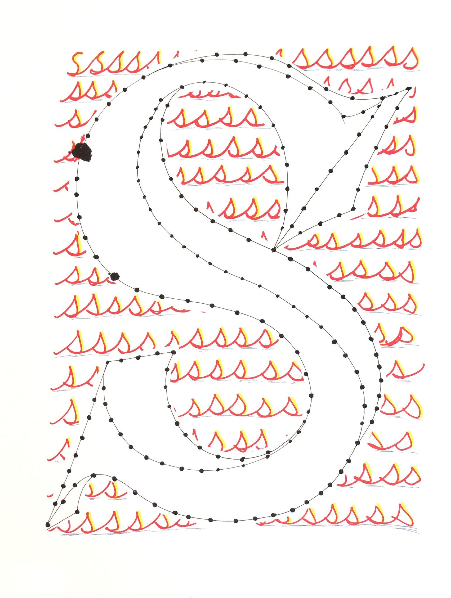 David Hockney - Letter S from "Hockney: Artist: David HockneyTitle: Letter S from "Hockney's Alphabet"Year: 1991Dimensions: 12 5/8in. by 9 5/8in.Edition: From the rare limited edition of 300Publisher: Faber and Faber Limited LondonSuite: