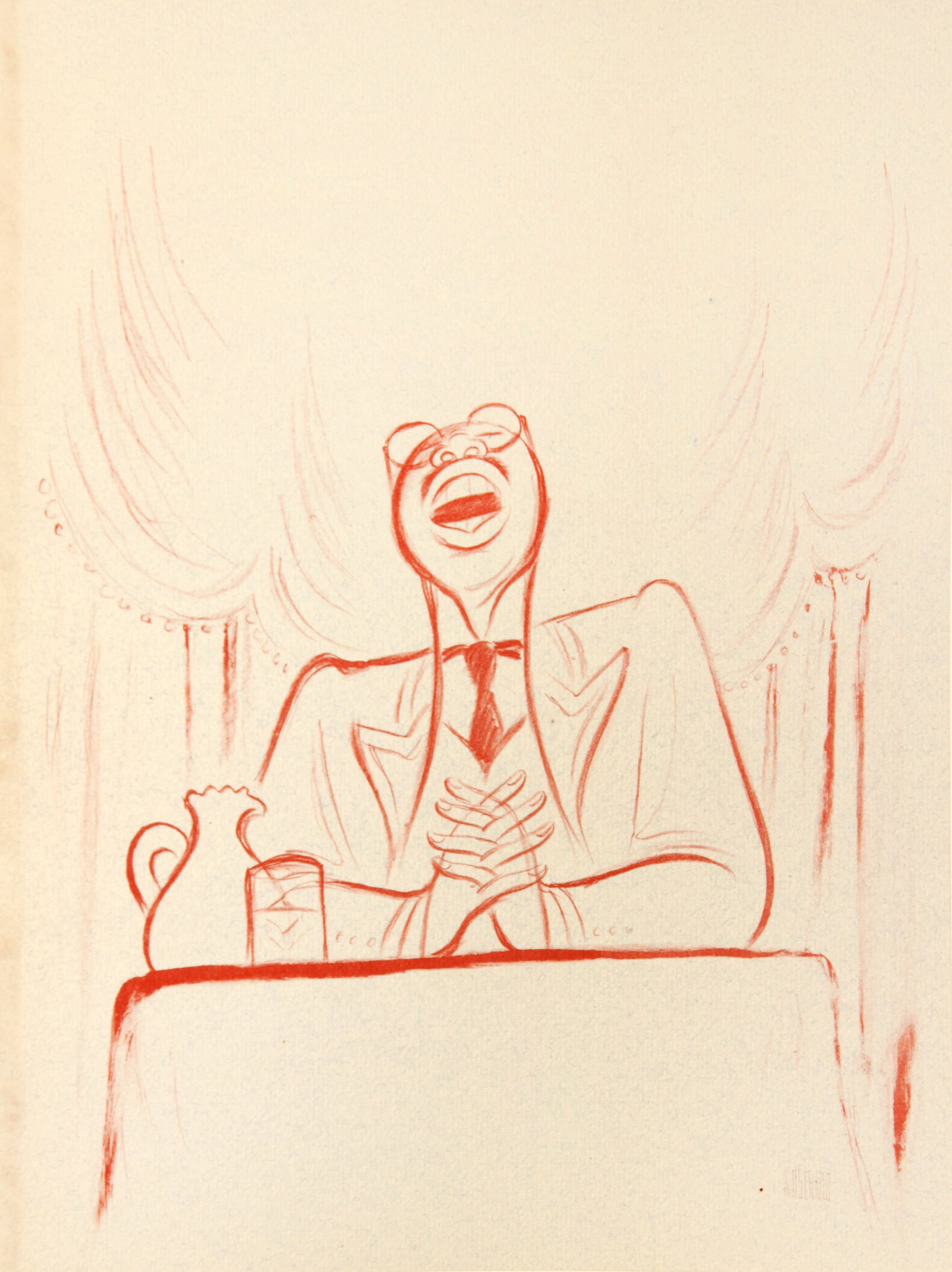 Al Hirschfeld - Yeah Men!: Artist: Al HirschfeldTitle: Yeah Men!Year: 1941Dimensions: 12in. by 9.25in.Edition: 752 from the limited edition of 1000Publisher: Hyperion Press New YorkSuite: HarlemMedium: Original lithograph on