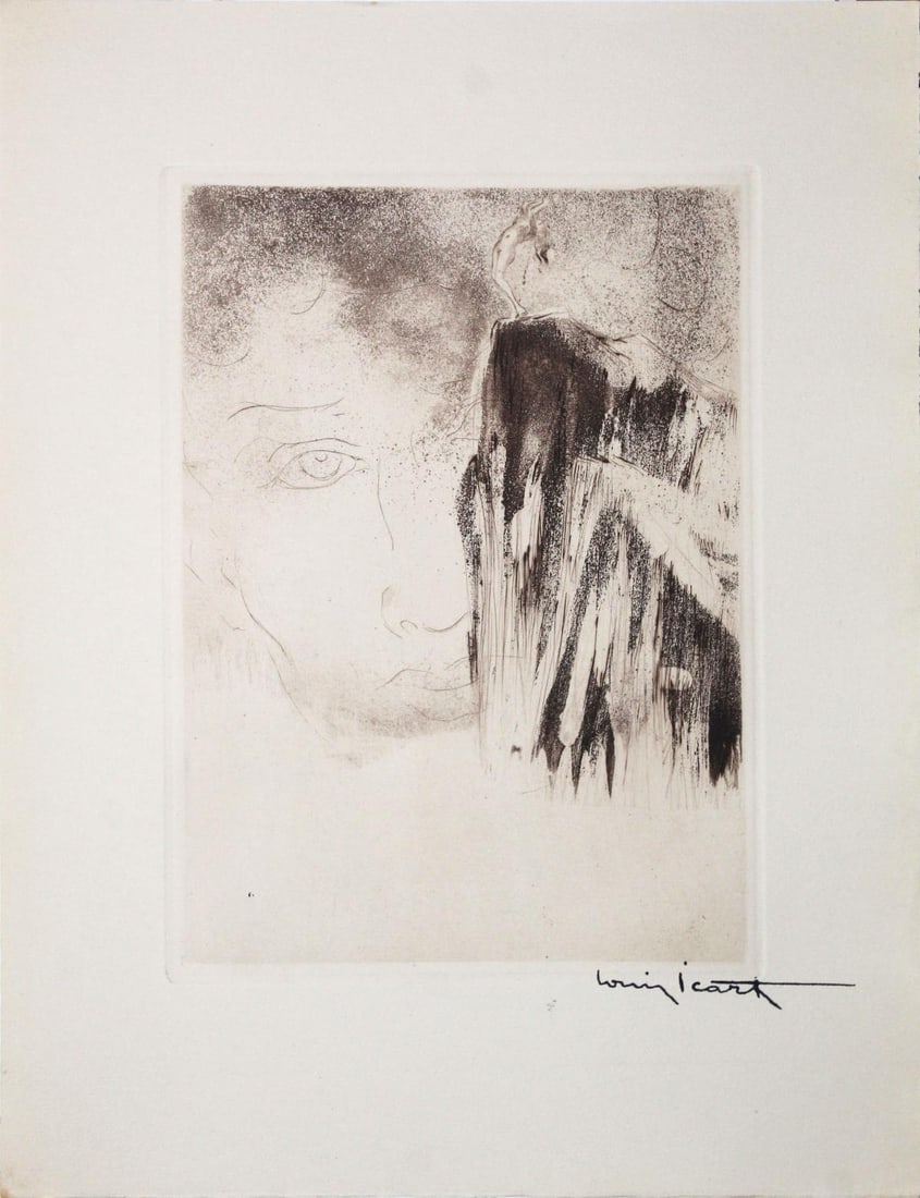 Louis Icart - Untitled from "Les Amours de Psyche de: Artist: Louis Icart Title: Untitled from "Les Amours de Psyche de Cupidon" Year: 1949 Dimensions: 12 1/2in. by 9 3/4in. Edition: From the rare limited edition of 50 Publisher:<