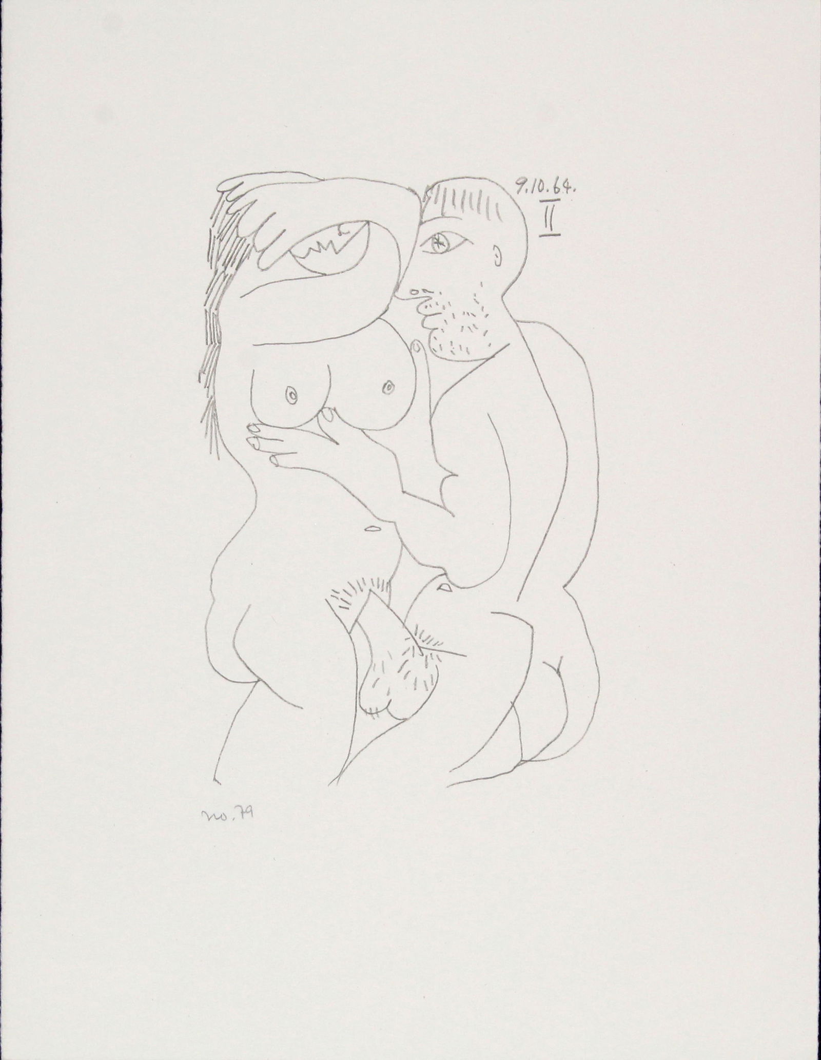 Pablo Picasso (After)- Untitled (8.10.64.XVI) (1 of 1)