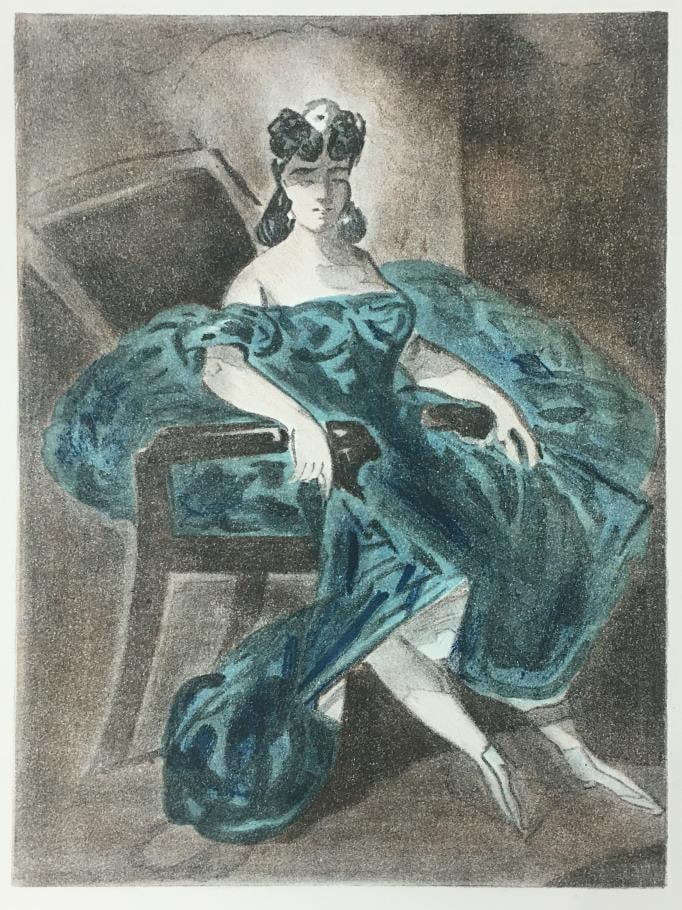 Constantin Guys - Portrait: Artist: Constantin GuysTitle: PortraitYear: 1939Dimensions: 14in. by 10 1/2in.Edition: From the rare limited editionPublisher: VerveSuite: Verve Volume IMedium: Original lithograph on paperCondition: