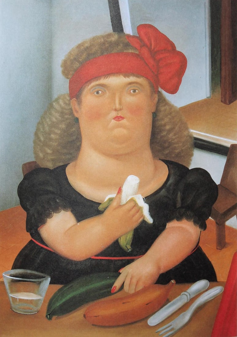 Fernando Botero (after) - Colombian Eating Bananas (1 of 1)