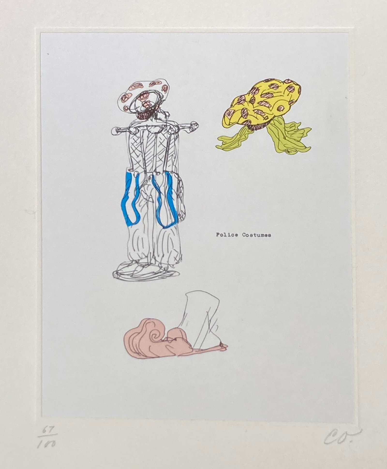 Claes Oldenburg - Notes in Hand 5: Artist: Claes Oldenburg Title: Notes in Hand 5 Year: 1972 Dimensions: 8 x 10 in. Edition: From the rare limited edition of 100 Publisher: Professional Prints