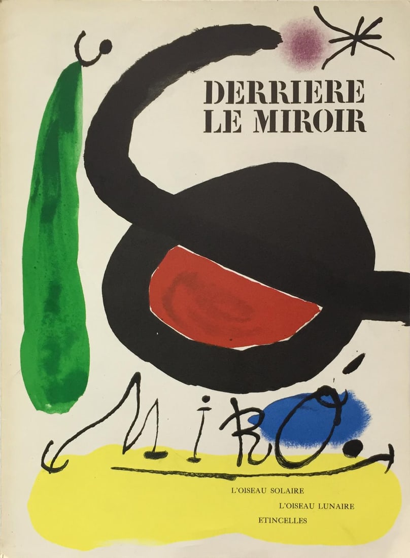 Joan Miro - Cover from Derriere Le Miroir: Artist: Joan MiroTitle: Cover from Derriere Le Miroir Year: 1967Dimensions: 15in. by 11in.Edition: From the Rare Limited EditionPublisher: Mourlot ParisSuite: Derriere Le Miroir No. 164-65Medium: