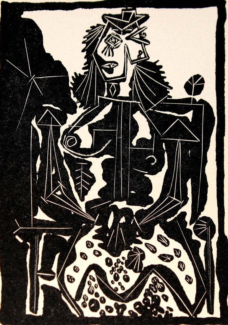 Pablo Picasso - Non Vouloir: Artist: Pablo PicassoTitle: Non VouloirYear: 1942Dimensions: 7.5in. by 5.5in.Edition: 82 From the rare limited edition of 420Publisher: Editions Jeanne Bucher; ParisSuite: Non VouloirMedium: Original