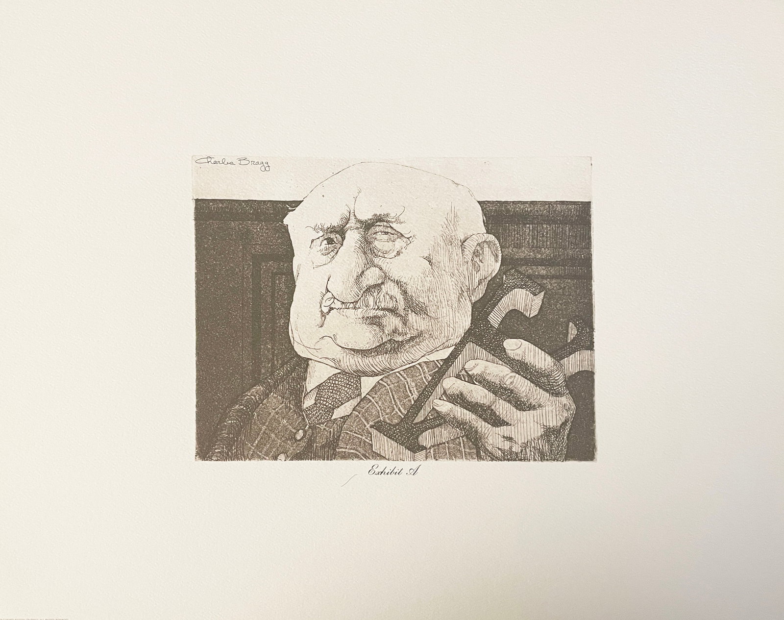 Charles Bragg - Exhibit A: Artist: Charles Bragg Title: Exhibit A Dimensions: 14.5in. by 11.5in. Edition: From the rare limited edition Publisher: Edward Weston Graphics Medium: Offset du