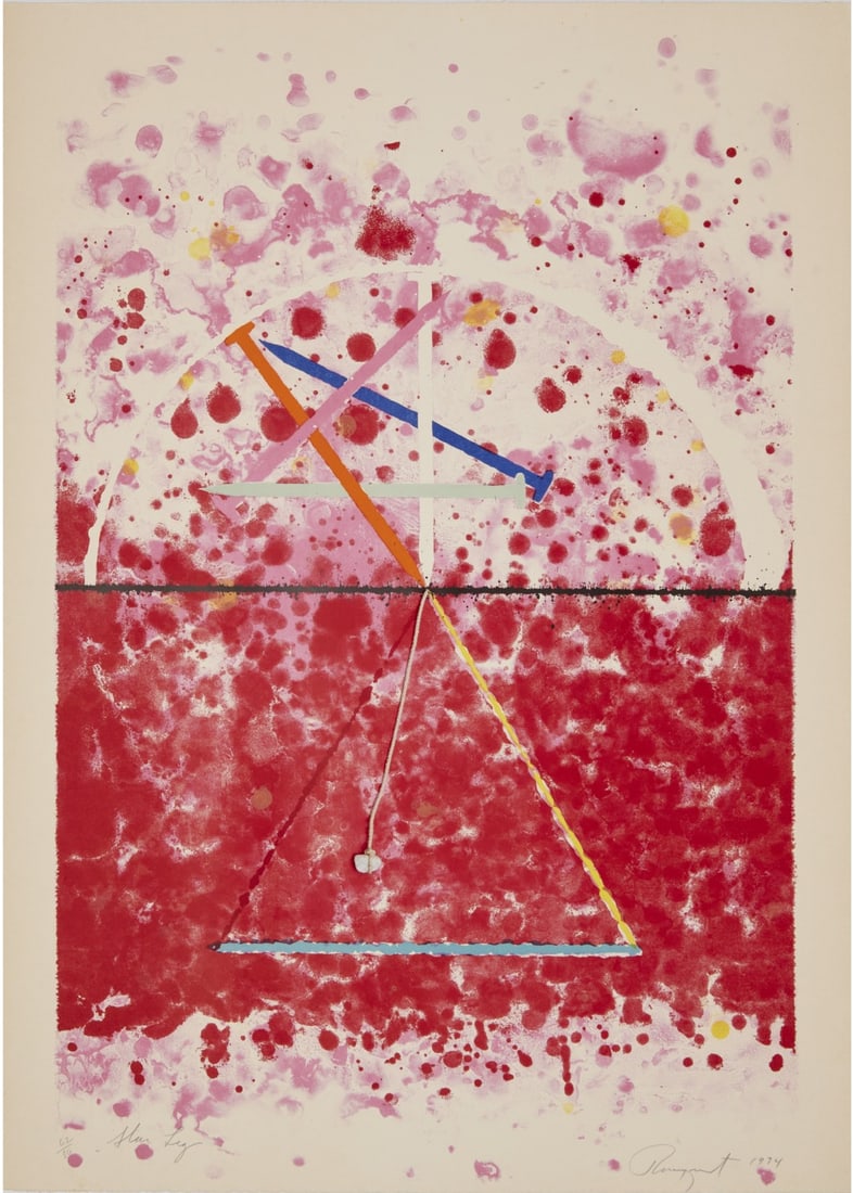 James Rosenquist - Universal Star Leg: Artist: James RosenquistTitle: Universal Star LegYear: 1974Dimensions: 36 x 25 in.Edition: From the Rare Limited of 80Styria Studio Inc., New YorkMedium: Original Color Lithograph, Debossing, and