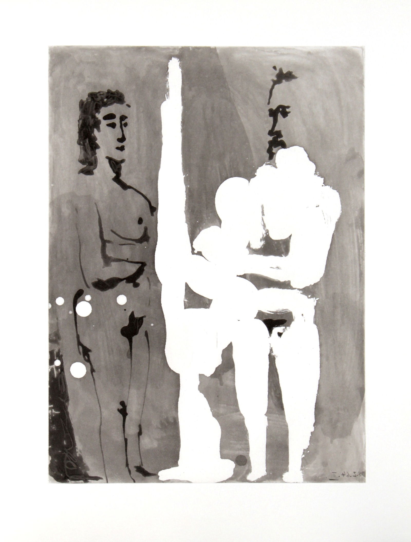 Pablo Picasso - Untitled, from "Sable Mouvant": Artist: Pablo PicassoTitle: Untitled, from "Sable Mouvant"Year: 1964-65Dimensions: 18 1/2 x 14 1/2 in.Edition: From the rare limited editionPublisher: Louis BroderSuite: Sable MouvantMedium: Original