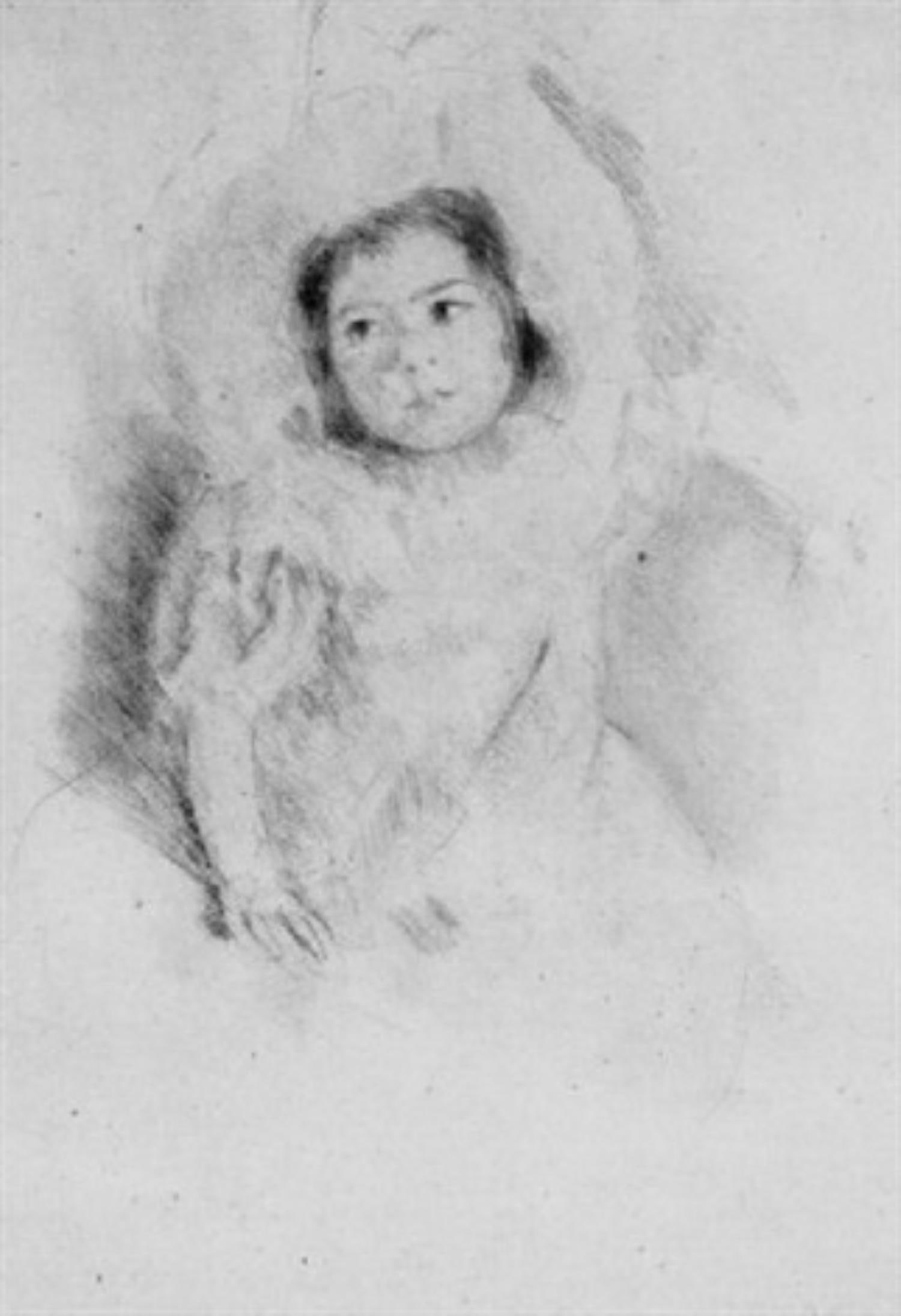 Mary Cassatt - Margot Wearing a Bonnet (No. 1) (1 of 2)