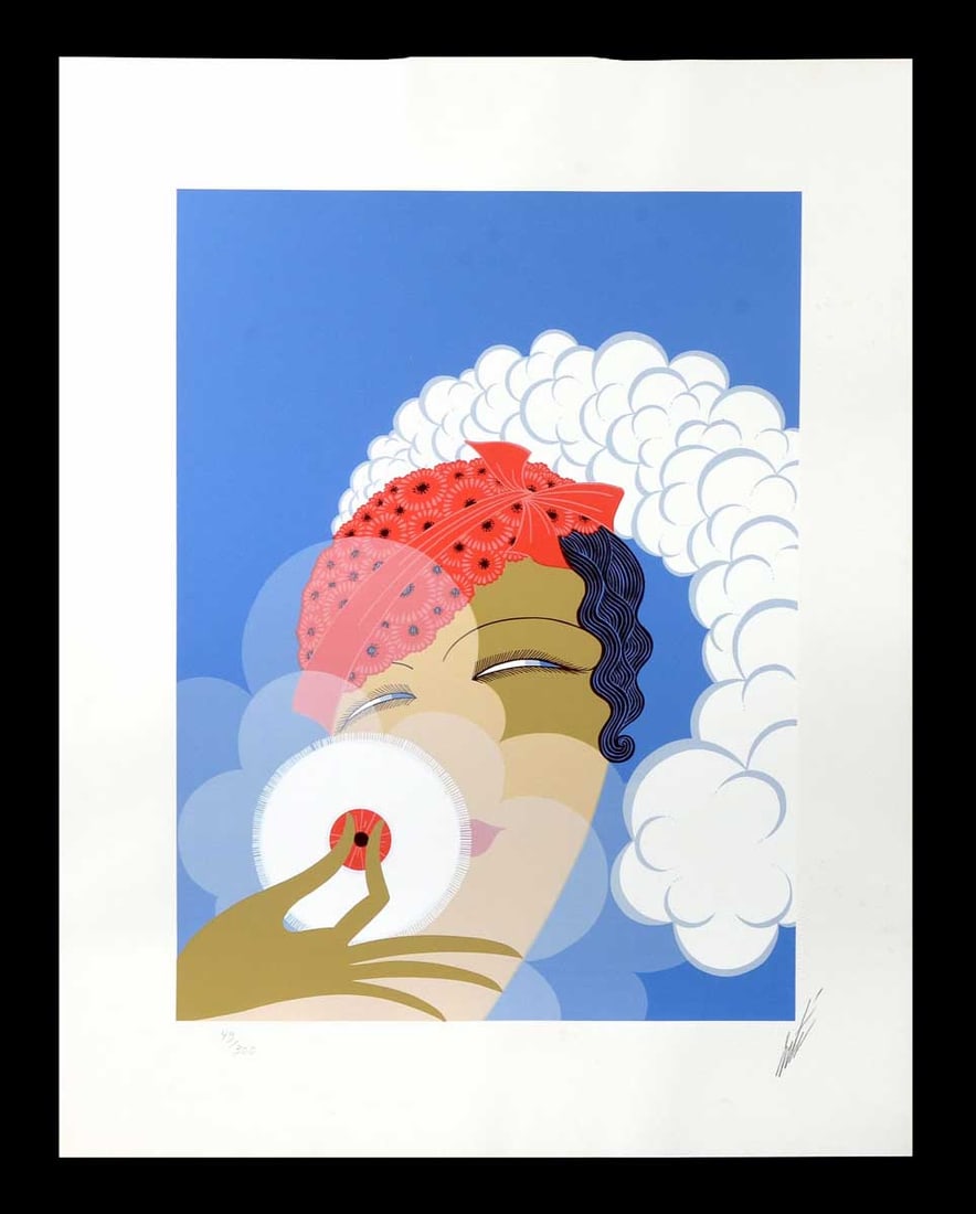 Erte - Make-Up: Artist: ErteTitle: Make-UpYear: 1978Dimensions: 23 1/2 x 18 1/2 in.Edition: From the rare limited edition of 300Publisher: Circle Fine ArtsSuite: The Twenties Remembered AgainMedium: Original