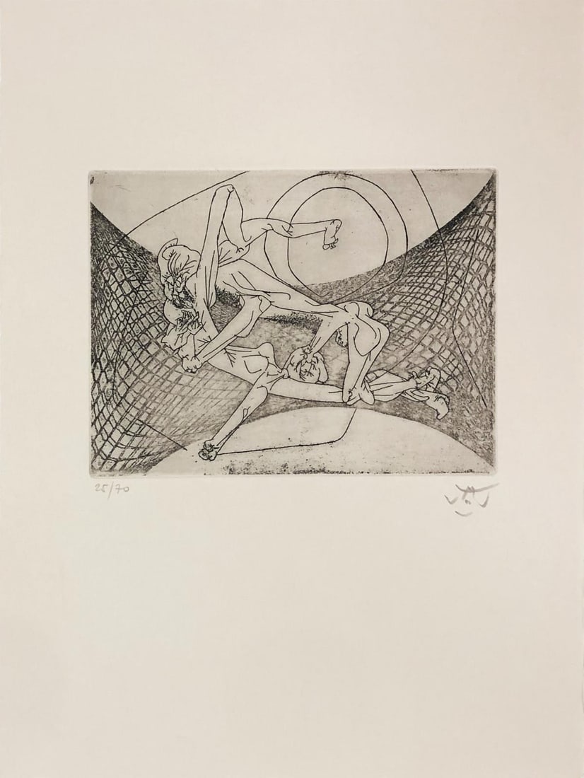 Roberto Matta - Untitled 207 (From the New School: Artist: Roberto Matta Title: Untitled 207 (From the New School Series) Year: 1980 Dimensions: 15in. by 11 1/4in. Edition: From the Rare Limited Edition of 70 Publis