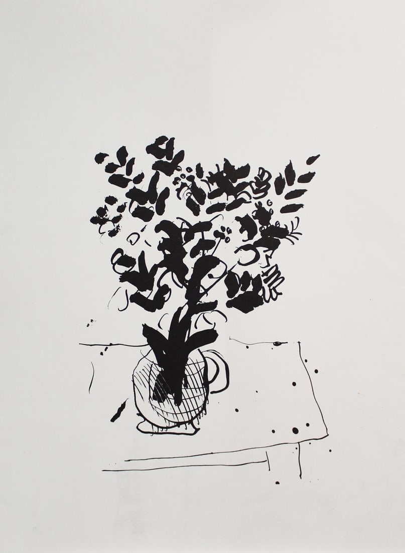 Marc Chagall - Back Cover From Derriere Le Miroir: Artist: Marc ChagallTitle: Back Cover From Derriere Le MiroirYear: 1972Dimensions: 15in. by 11in.Edition: From the rare limited editionPublisher: Maeght Editions ParisSuite: Derriere le MiroirMedium: