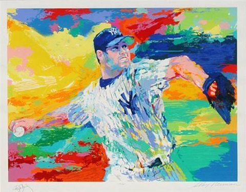 LeRoy Neiman - The Rocket Roger Clemens: Artist: LeRoy NeimanTitle: The Rocket Roger ClemensYear: 2003Dimensions: 27in. by 36in.Edition: from the Rare Limited Edition of 325Medium: Original serigraph on paperCondition: ExcellentSignature
