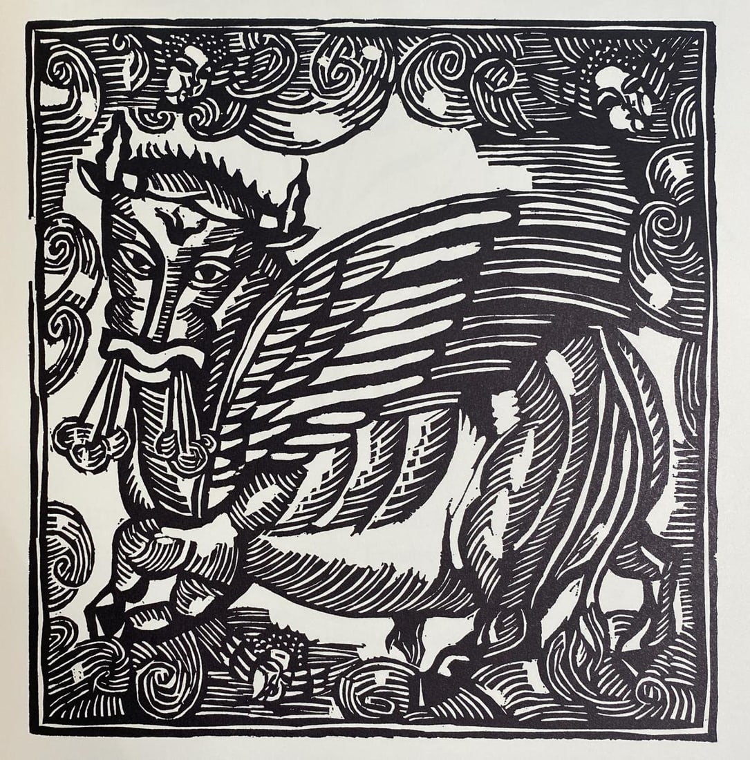 Raoul Dufy - Le Boeuf: Artist: Raoul DufyTitle: Le BoeufYear: 1977Dimensions: 10in. by 13in.Edition: From the rare limited editionPublisher: The Metropolitan Museum of Art New YorkSuite: Le Bestiare ou Cortege