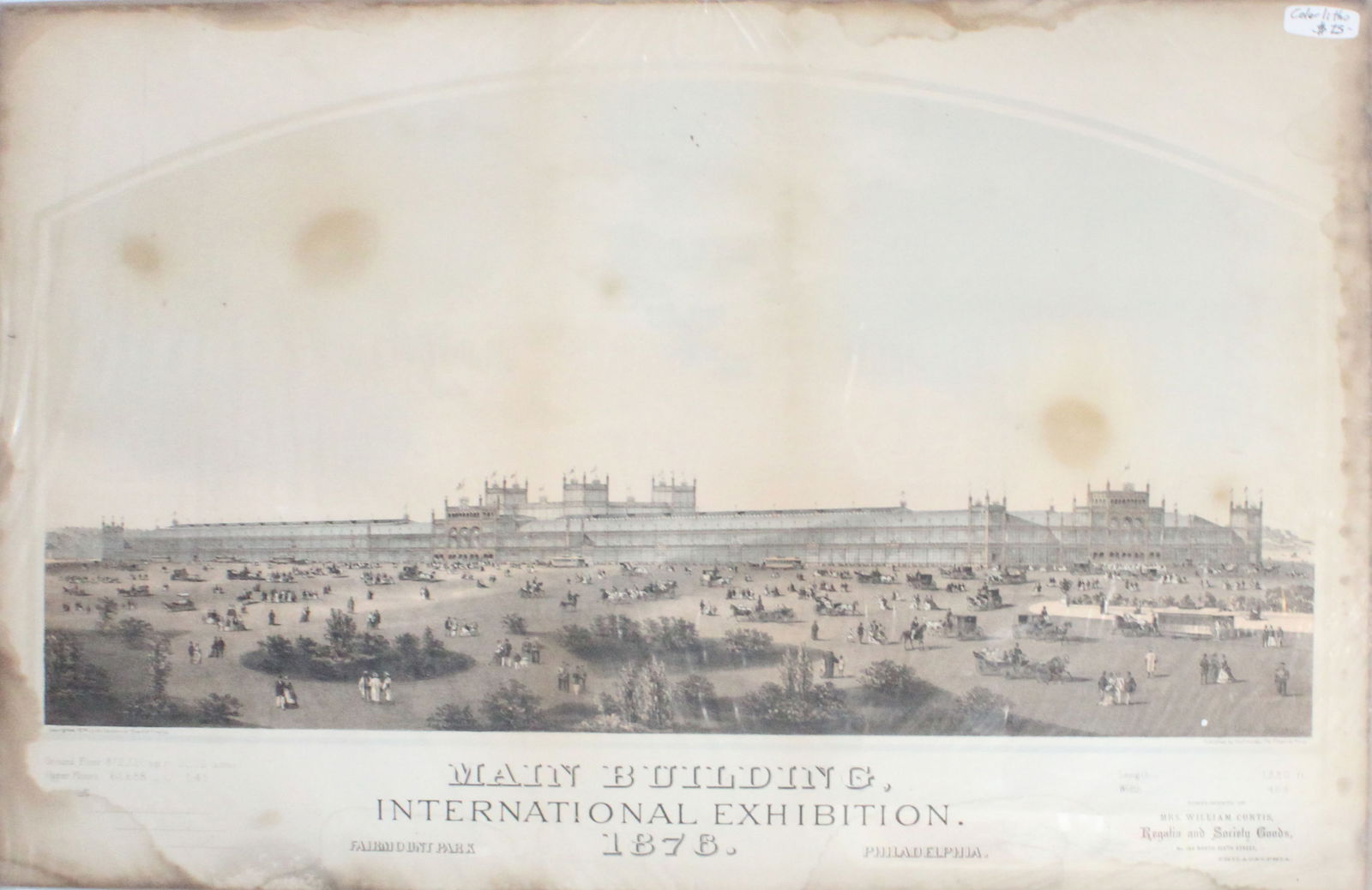 Louis Aubrun - Main Building International Exhibition: Artist: Louis AubrunTitle: Main Building International Exhibition 1876Year: 1874Dimensions: 18in. by 24in.Edition: From the Rare Limited EditionPublisher: Thomas Hunter PhiladelphiaMedium: Lithograph