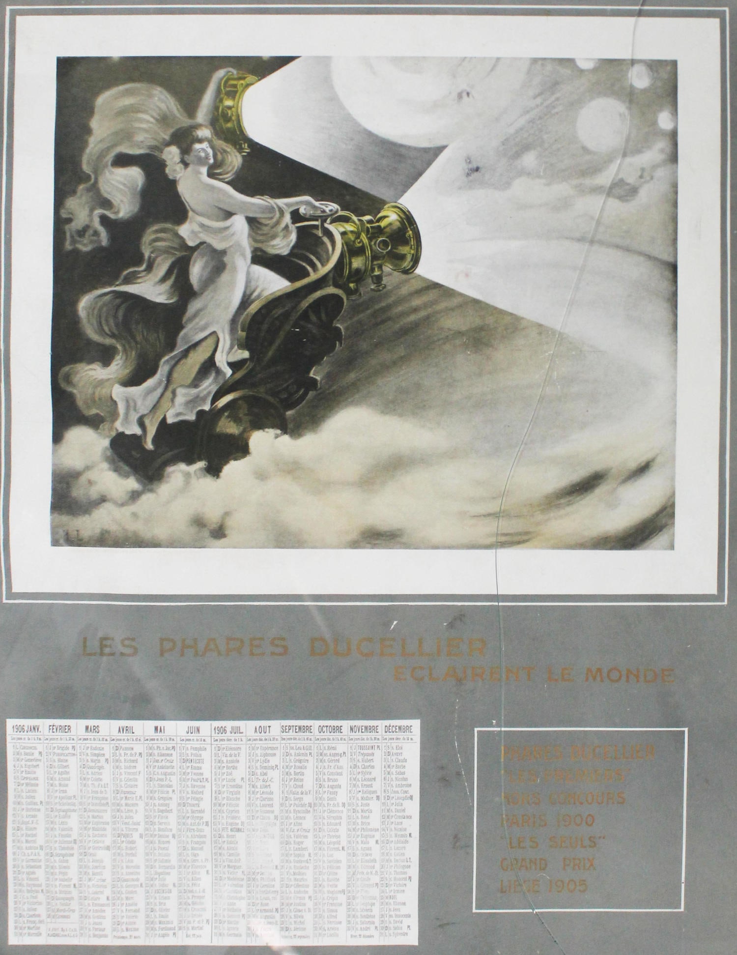Vintage Poster - Les Phares Ducellier Eclairent Le: Artist: Vintage Poster Title: Les Phares Ducellier Eclairent Le Monde Dimensions: 19 1/2in. by 15 1/2in. Edition: From the Rare Limited Edition Medium: Offset Lithograph in Co