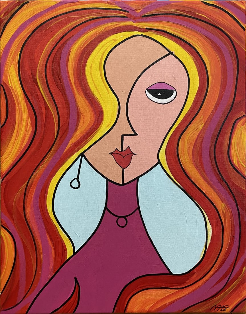 Matthew Steinberg - Liz: Artist: Matthew Steinberg Title: Liz Year: 2019 Dimensions: 16in. by 20in. Edition: One-of-a-Kind Orginal Painting Medium: Original Mixed Media Painting on Can