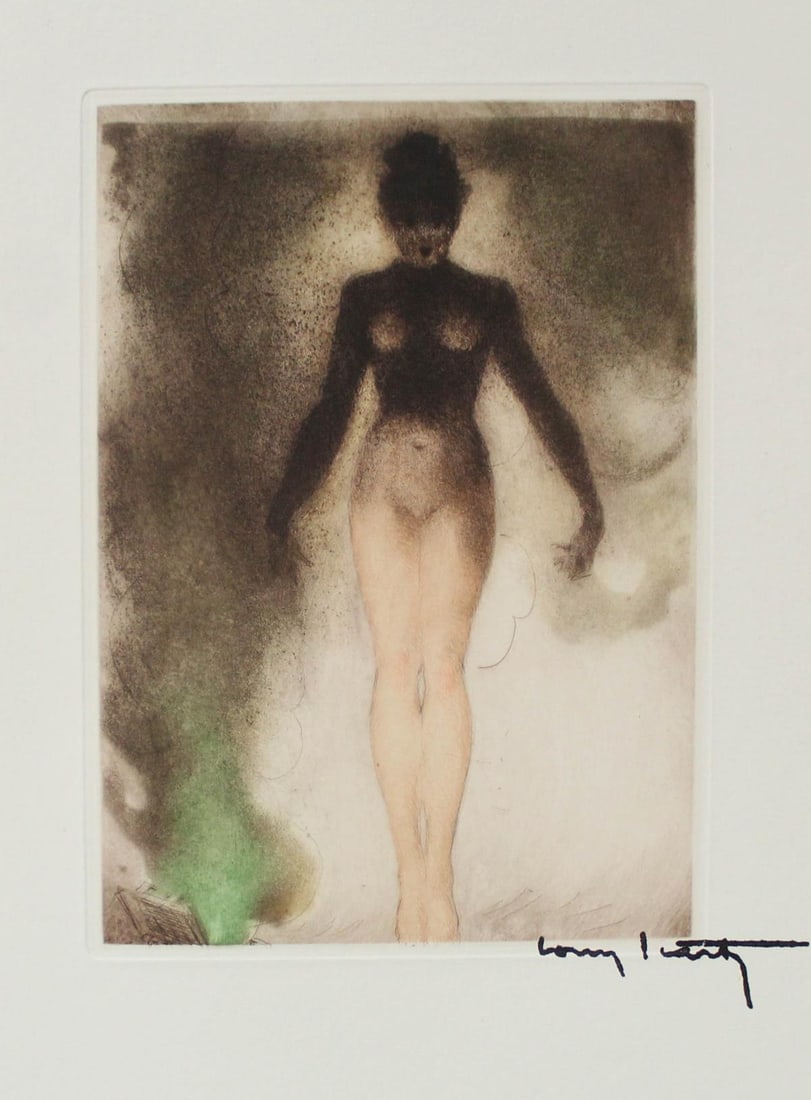 Louis Icart - Untitled II from "Les Amours de Psyche de: Artist: Louis IcartTitle: Untitled II from "Les Amours de Psyche de Cupidon"Year: 1949Dimensions: 13in. by 10in.Edition: From the rare limited edition of 150Publisher: Editions de la CiteSuite: Les