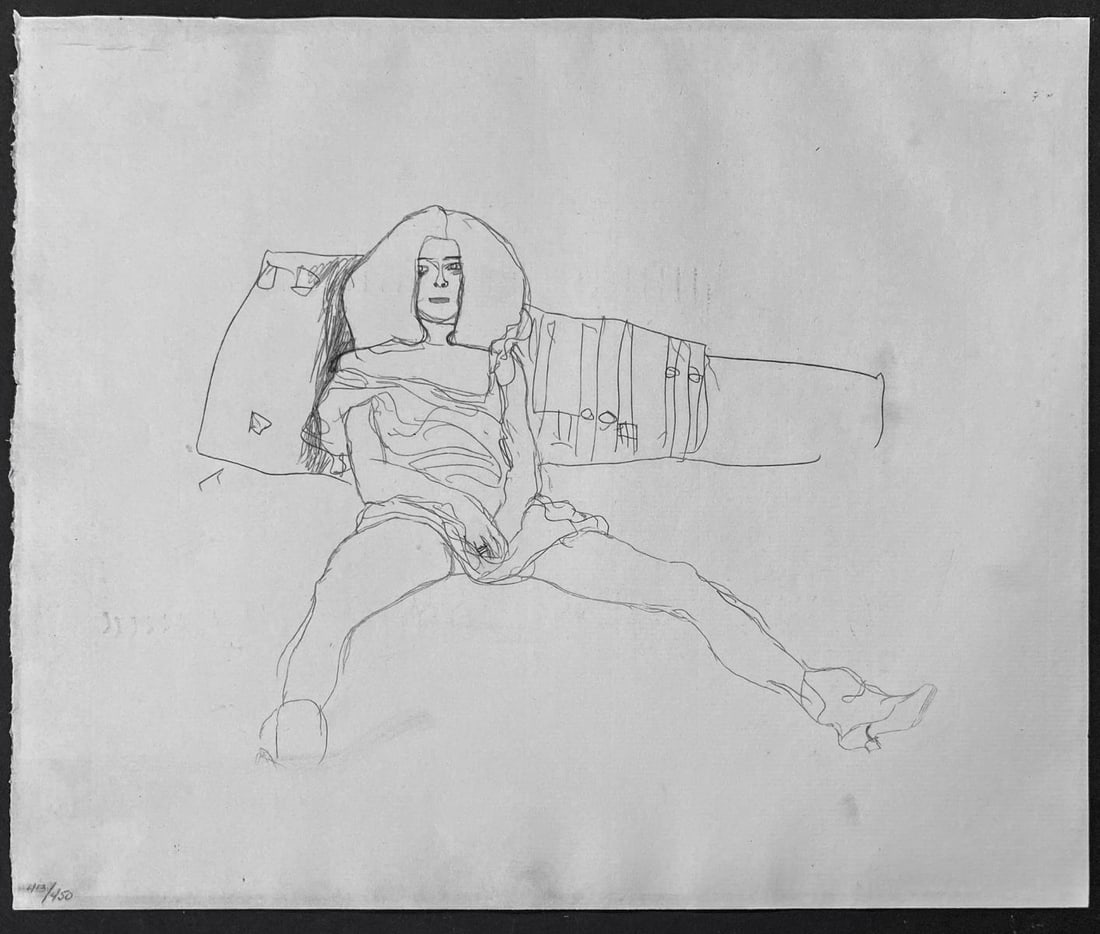 Gustav Klimt - Untitled from "des Lukian": Artist: Gustav KlimtTitle: Untitled from "des Lukian"Year: 1907Dimensions: 11in. by 14in.Edition: 132 from the rare limited edition of 450Publisher: Julius Zeitler LeipzigSuite: Die Hetarengesprache