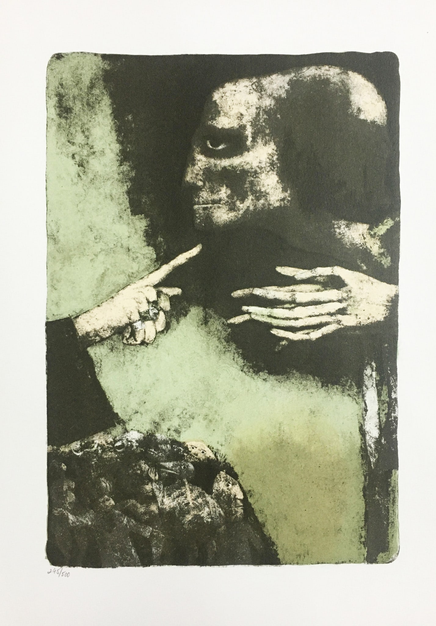 Federico Castellion - Untitled from "" The Mask of the Red Death"": Artist: Federico CastellionTitle: Untitled from "" The Mask of the Red Death""Year: 1969Dimensions: 14 1/2 x 11 in.Edition: From the rare limited edition of 295Publisher: Aquarius Press,