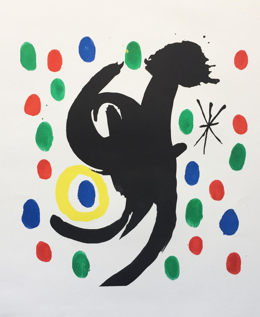 Joan Miro - Untitled V from Les Essencies de la Terra: Artist: Joan Miro Title: Untitled V from Les Essencies de la Terra Year: 1968 Dimensions: 14 1/8in. by 19 1/4in. Edition: From the rare limited edition of 1000 Publ