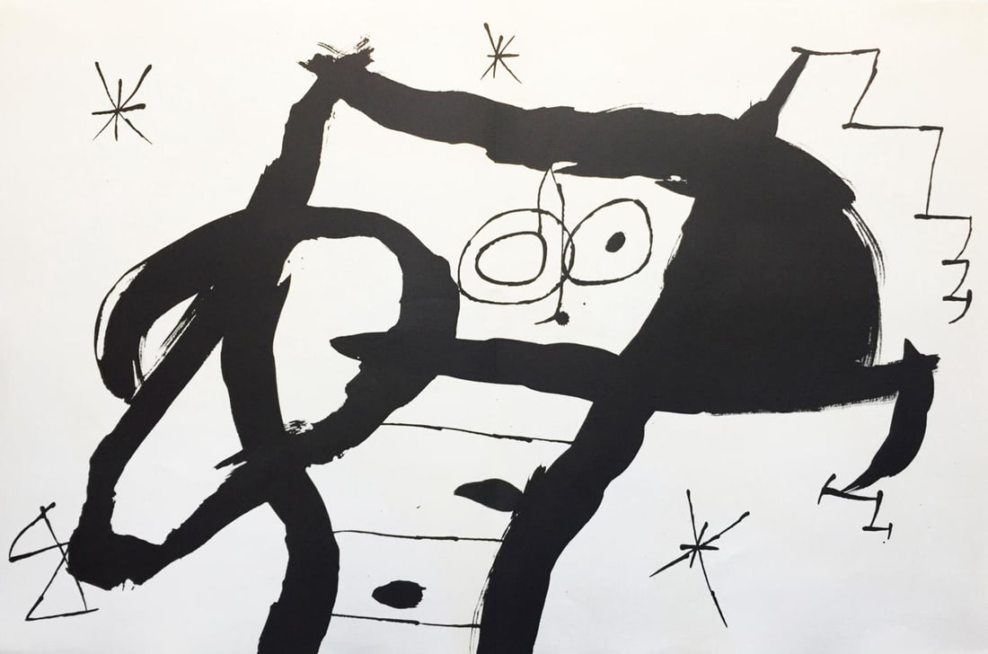 Joan Miro - Untitled VII from Les Essencies de la Terra: Artist: Joan Miro Title: Untitled VII from Les Essencies de la Terra Year: 1968 Dimensions: 29 3/8in. by 19 1/4in. Edition: From the rare limited edition of 1000 Pu