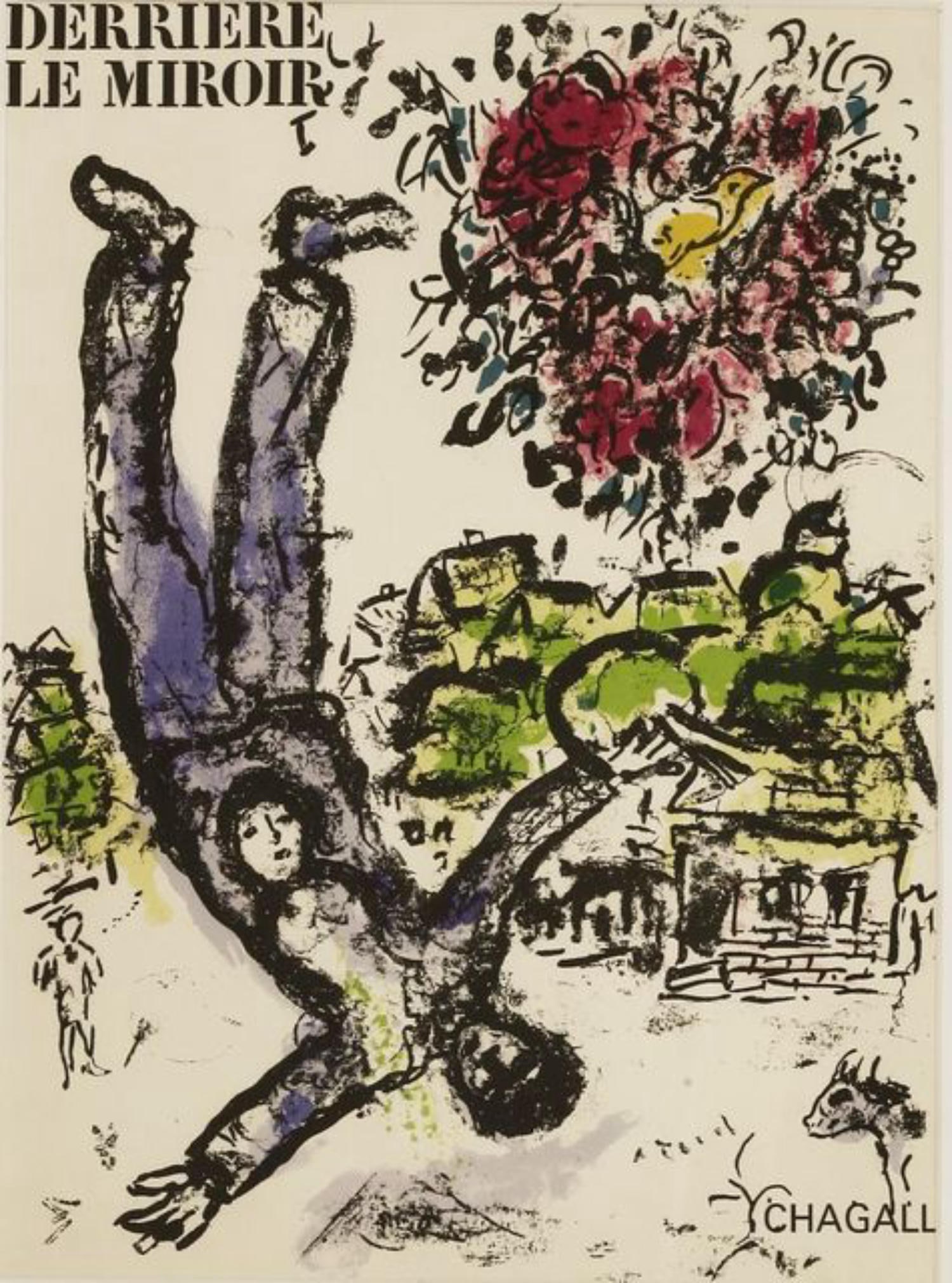 Marc Chagall - Cover for Derriere le Miroir: Artist: Marc Chagall Title: Cover for Derriere le Miroir Year: 1964 Dimensions: 15in. by 10 3/4in. Edition: From the rare limited edition of 150 Suite: Derriere