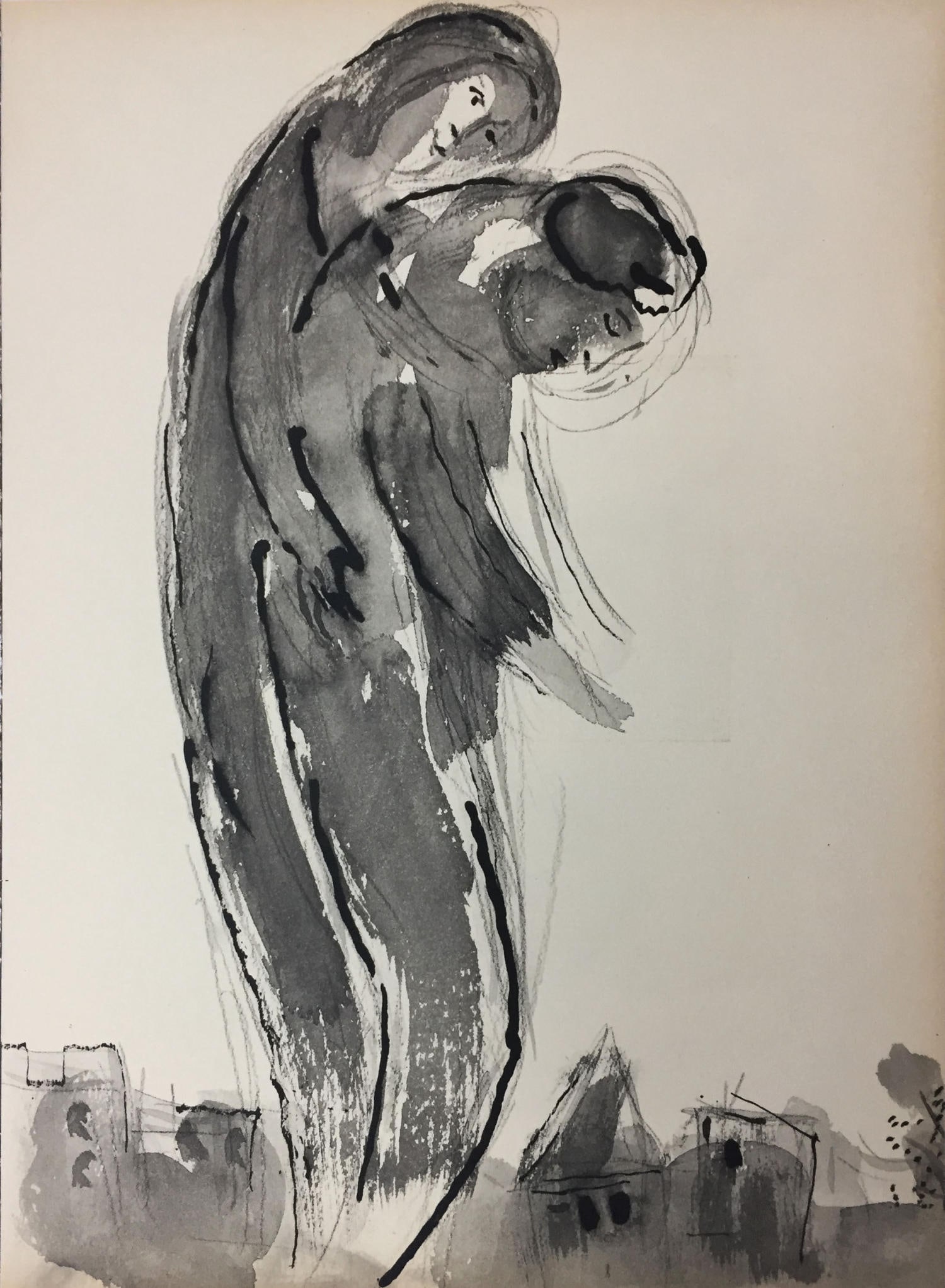 Marc Chagall (After)- Les Amants Econduits: Artist: Marc Chagall (After)Title: Les Amants EconduitsYear: 1950Dimensions: 14in. by 10 1/4in.Edition: From the Rare Limited EditionPublisher: VerveSuite: Verve Vol. VI No. 24Medium: Offset