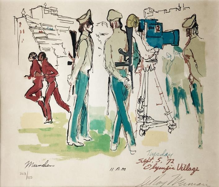 Leroy Neiman - Munich 11 AM: Artist: Leroy NeimanTitle: Munich 11 AMYear: 1972Dimensions: 18in. by 22in.Edition: From the Rare Limited Edition of 250Suite: MunichMedium: Serigraph in ColorsCondition: ExcellentSignature Details: