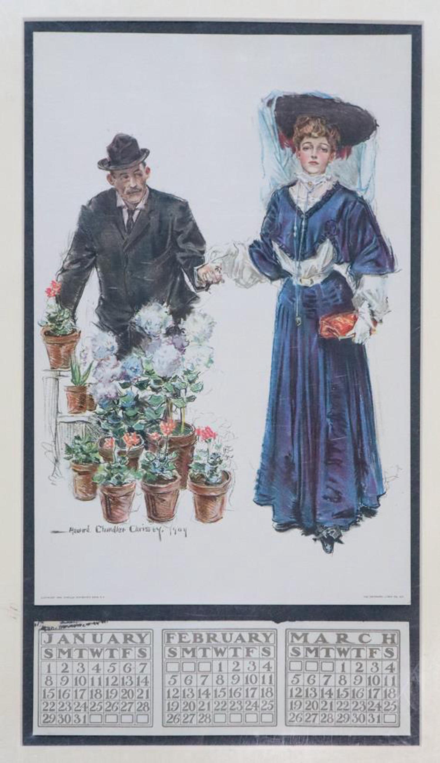 Howard Chandler Christry - Untitled 99: Artist: UnknownTitle: Untitled 99Year: 1904Dimensions: 10.5in. by 19in.Weight: 0Edition: From the limited editionMedium: Offset lithograph on paperCondition: ExcellentComes with Letter of