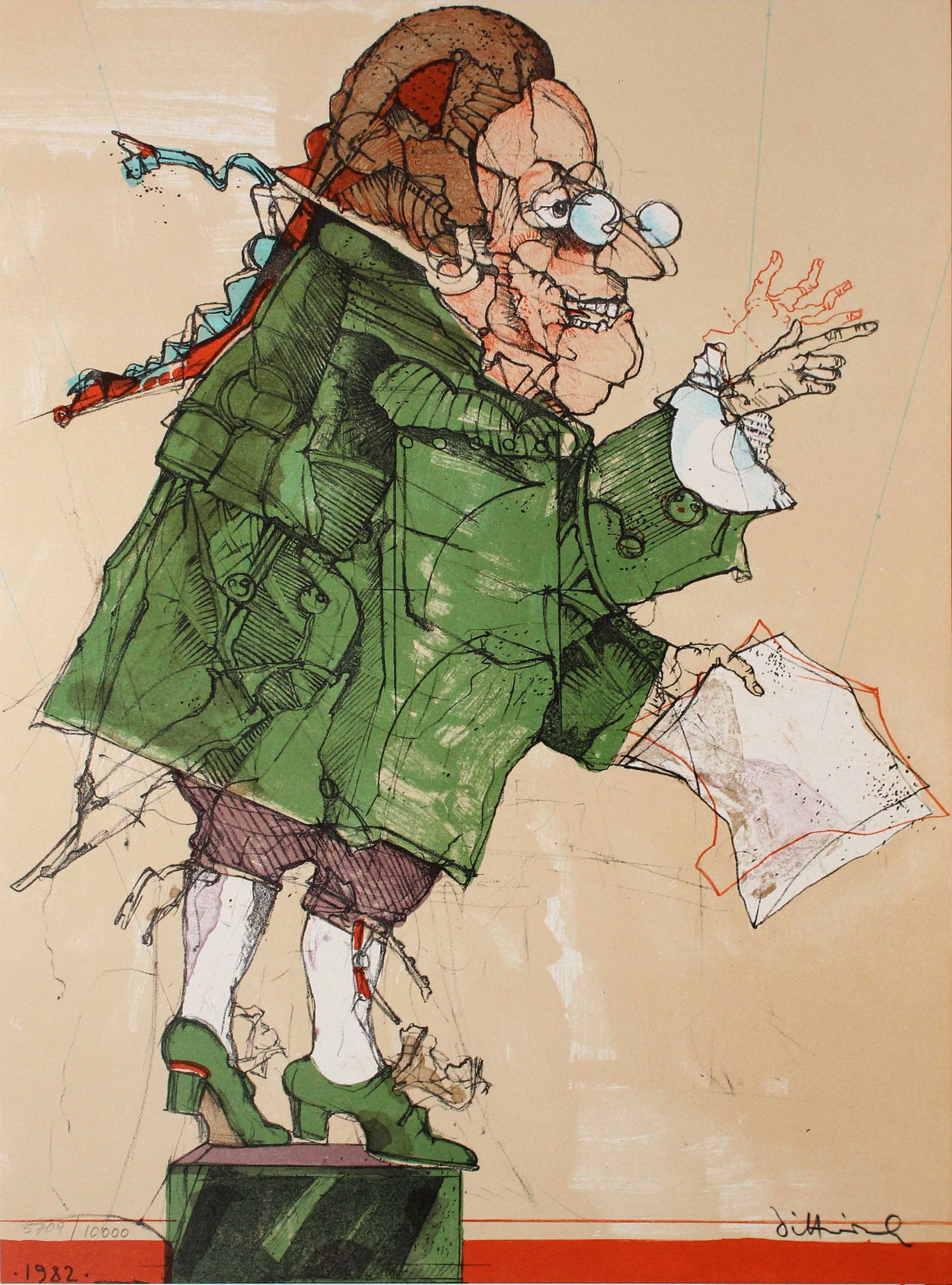 Simon Dittrich - Der Lordrichter: Artist: Simon Dittrich Title: Der Lordrichter Dimensions: 16 1/2 x 11 3/4 in. Edition: From the limiteds edition Publisher: Die Galerie Suite: Die Kunst der Gra